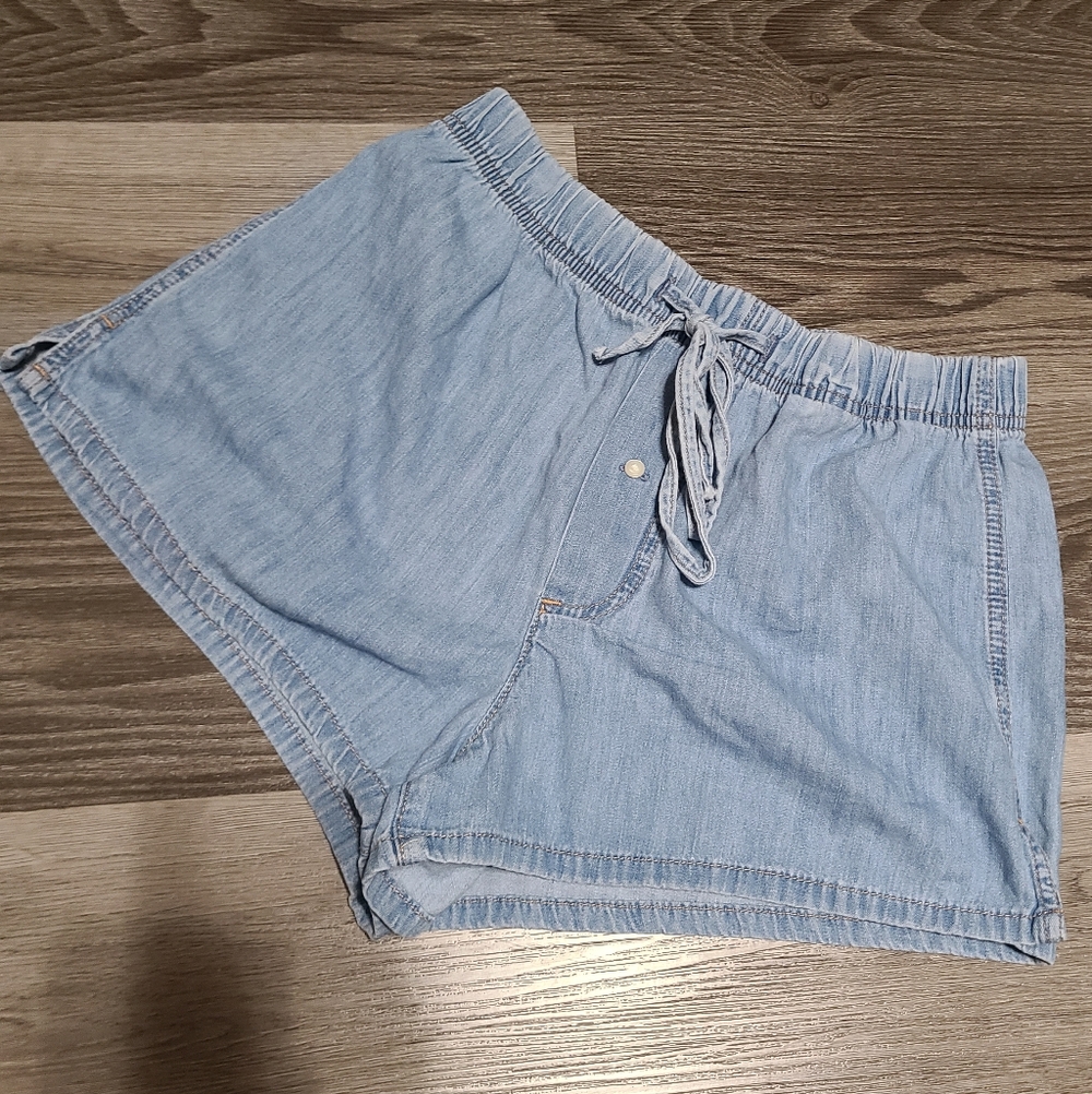 Zara Light Blue Shorts with Drawstring Size M